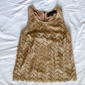 Gold Textured Tank by Sunday In Brooklyn